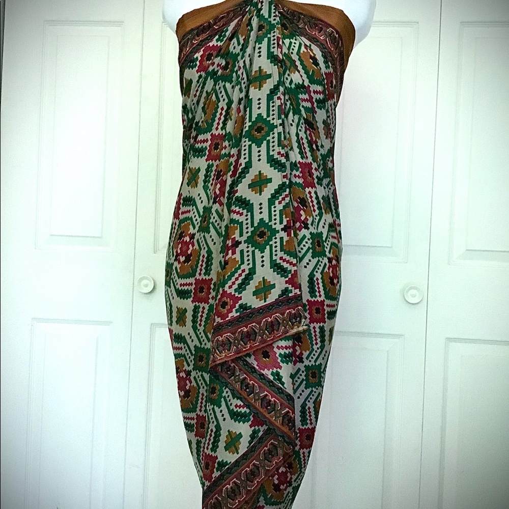 NWOT Handmade Sarong made from Vintage Sari Fabric